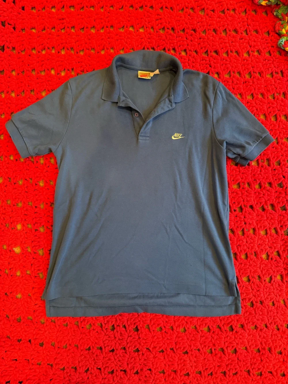 TWO Vintage Nike Men’s Polos Blue/Green (Medium)